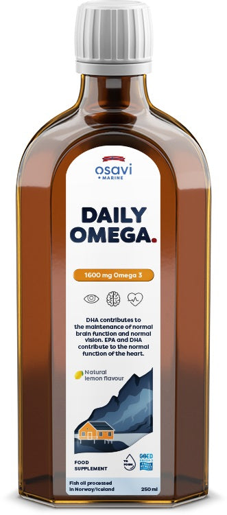 Daily Omega, 1600mg Omega 3 (Natural Lemon) - 250 ml - Osavi | WestPharmacy.nl - Fish Oil