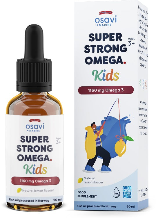 Super Strong Omega Kids, 1160mg Omega 3 (Lemon) - 50 ml - Osavi | WestPharmacy.nl - Fish Oil