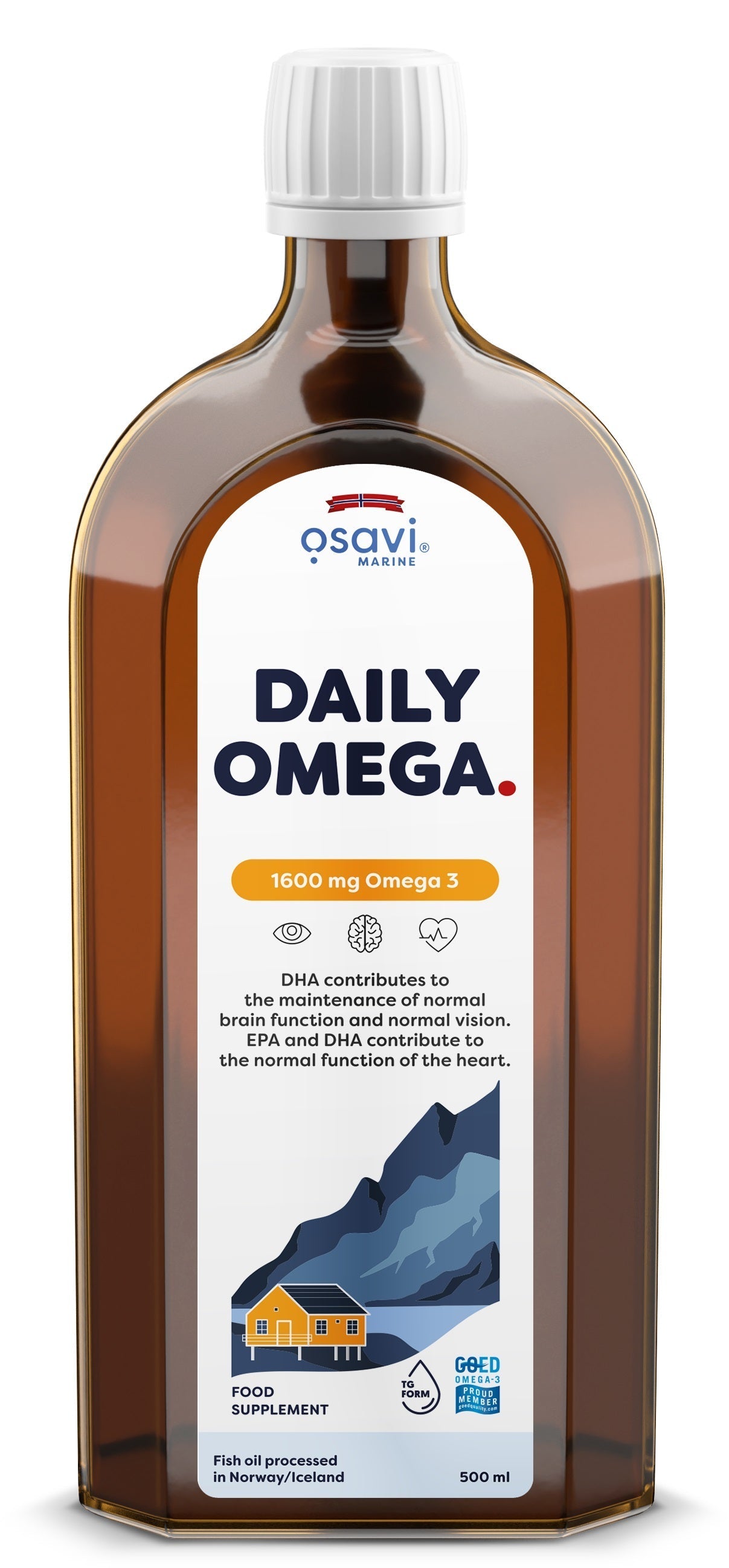 Daily Omega, 1600mg Omega 3 - 500 ml - Osavi | WestPharmacy.nl - Fish Oil