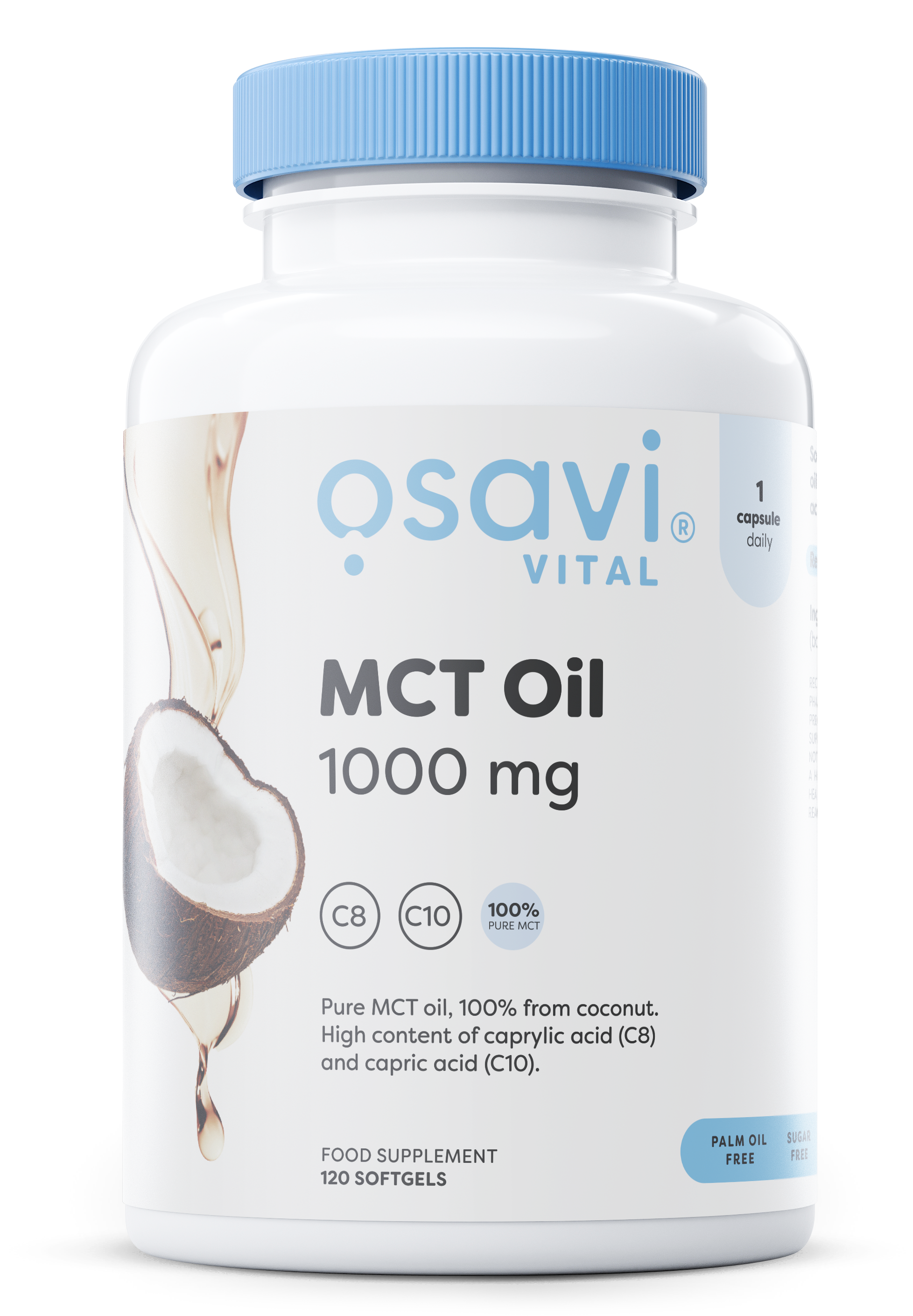 MCT Oil, 1000mg - 120 softgels - Osavi | Vaistine1.lt | WestPharmacy.eu
