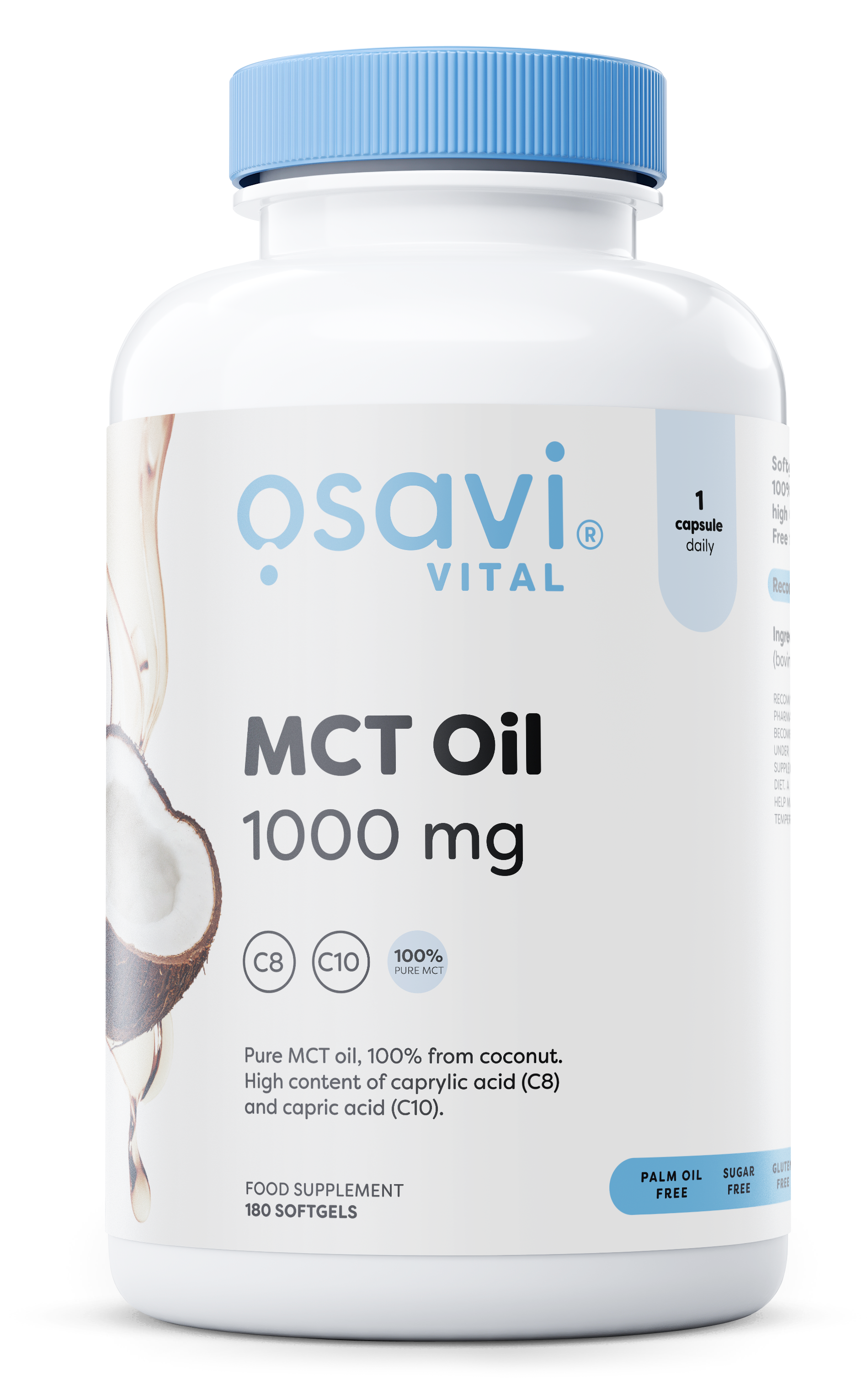MCT Oil, 1000mg - 180 softgels - Osavi | WestPharmacy.nl - Weight Management