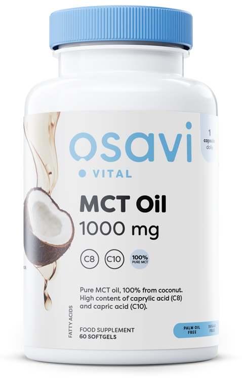 MCT Oil, 1000mg - 60 softgels - Osavi | WestPharmacy.nl - Weight Management