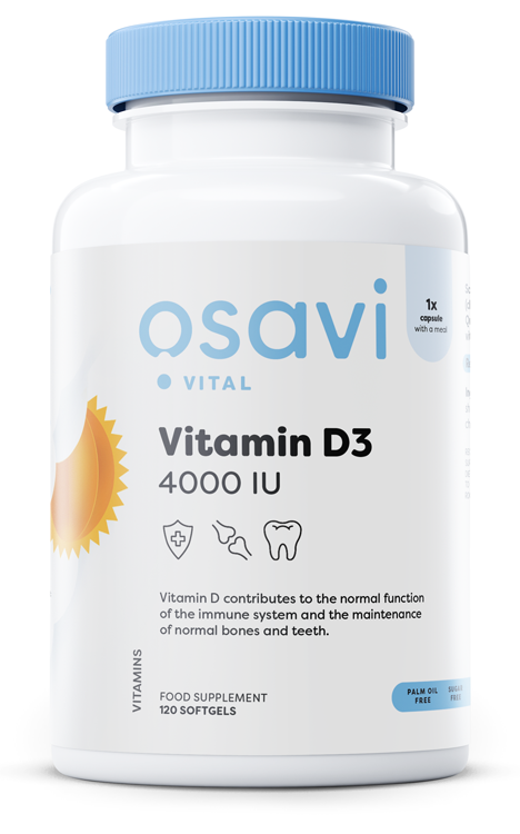 Vitamin D3, 4000IU - 120 softgels - Osavi | Vaistine1.lt | WestPharmacy.eu