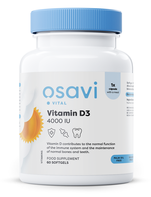 Vitamin D3, 4000IU - 60 softgels - Osavi | Vaistine1.lt | WestPharmacy.eu