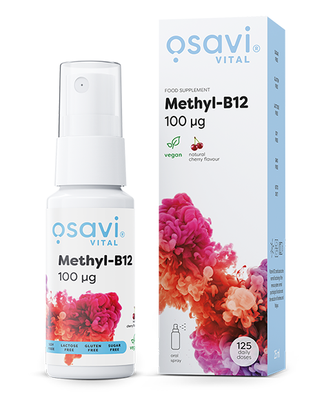 Methyl-B12 Oral Spray, 100mcg (Cherry) - 25 ml - Osavi | WestPharmacy.nl - Stress Support