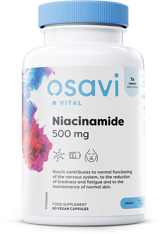 Niacinamide, 500mg - 60 vegan caps - Osavi | Vaistine1.lt | WestPharmacy.eu