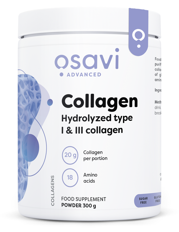 Collagen Peptides - Hydrolyzed Type 1 & 3 - 300g - Osavi | Vaistine1.lt | WestPharmacy.eu