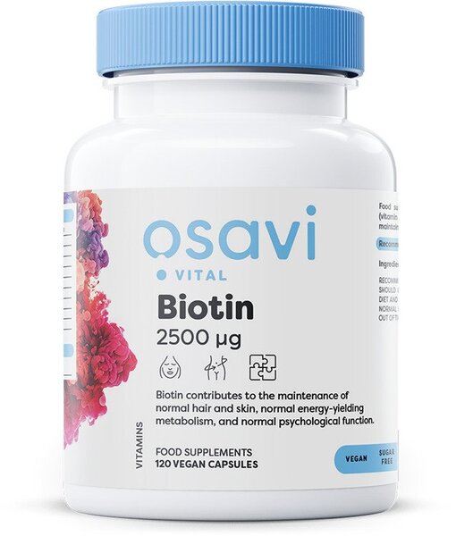 Biotin, 2500mcg - 120 vegan caps - Osavi | WestPharmacy.nl - Hair, Skin & Nails