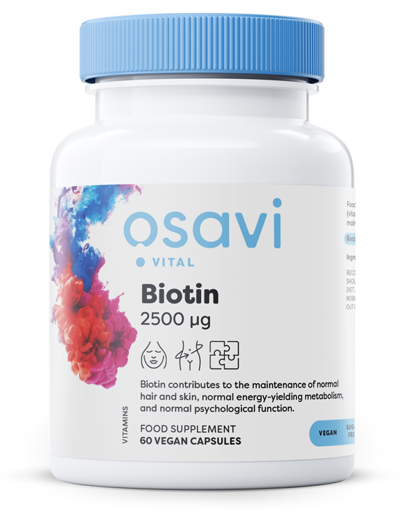 Biotin, 2500mcg - 60 vegan caps - Osavi | WestPharmacy.nl - Hair, Skin & Nails
