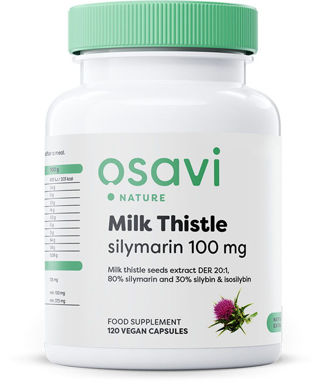 Milk Thistle, Silymarin 100mg - 120 vegan caps - Osavi | Vaistine1.lt | WestPharmacy.eu