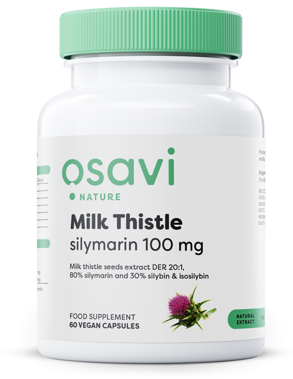 Milk Thistle, Silymarin 100mg - 60 vegan caps - Osavi | Vaistine1.lt | WestPharmacy.eu