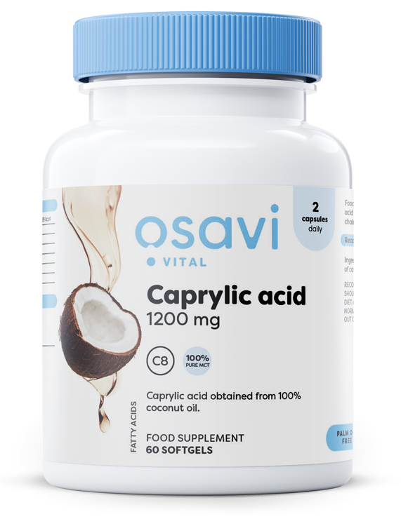 Caprylic Acid, 1200mg - 60 softgels - Osavi | WestPharmacy.nl - Digestive Health