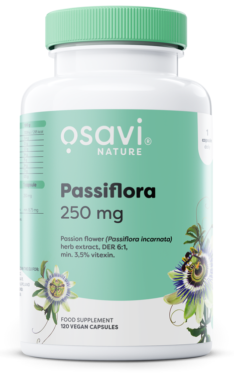 Passiflora, 250mg - 120 vegan caps - Osavi | Vaistine1.lt | WestPharmacy.eu