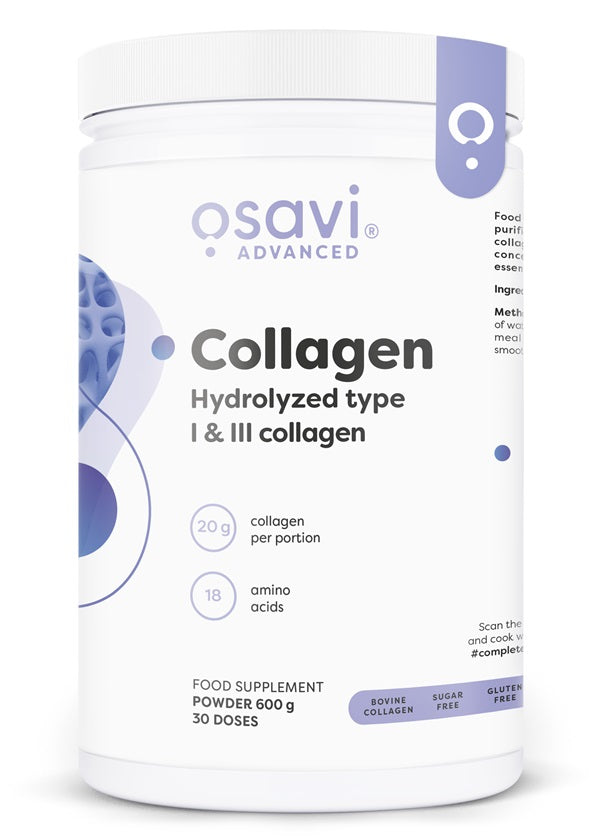 Collagen Peptides - Hydrolyzed Type 1 & 3 - 600g - Osavi | WestPharmacy.nl - Joint Support