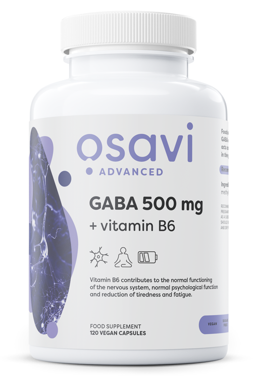 GABA 500mg + Vitamin B6 - 120 vcaps - Osavi | WestPharmacy.nl - Nervous System Support