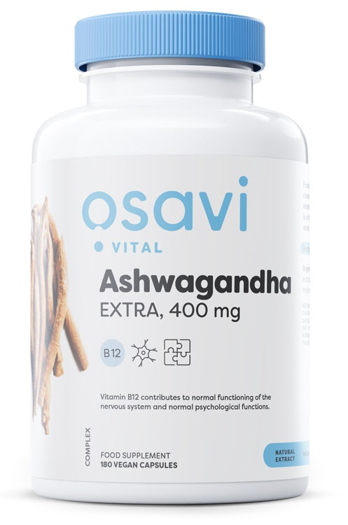 Ashwagandha Extra, 400mg - 180 vegan caps - Osavi | Vaistine1.lt | WestPharmacy.eu