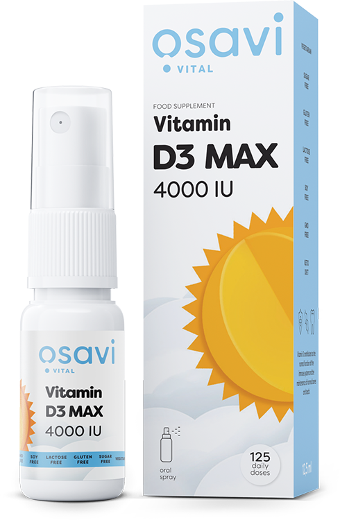 Vitamin D3 Oral Spray, MAX 4000IU - 12.5 ml - Osavi | Vaistine1.lt | WestPharmacy.eu