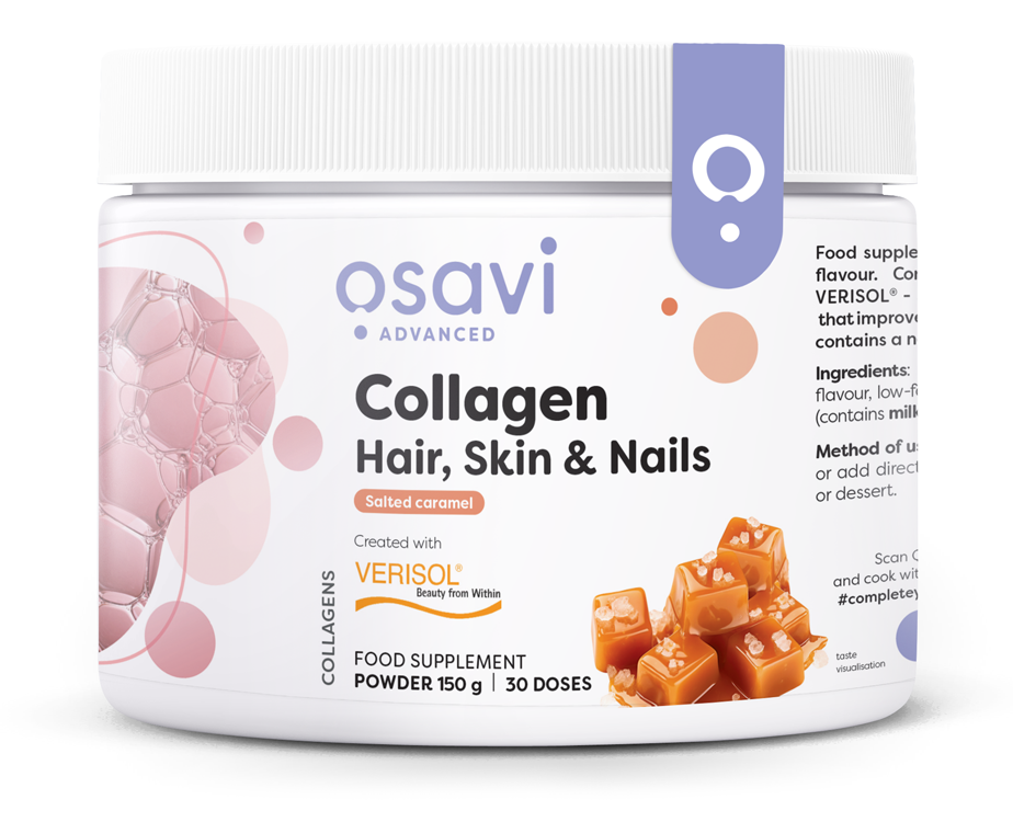 Collagen Peptides (Hair, Skin & Nails), Salted Caramel - 150g - Osavi | Vaistine1.lt | WestPharmacy.eu