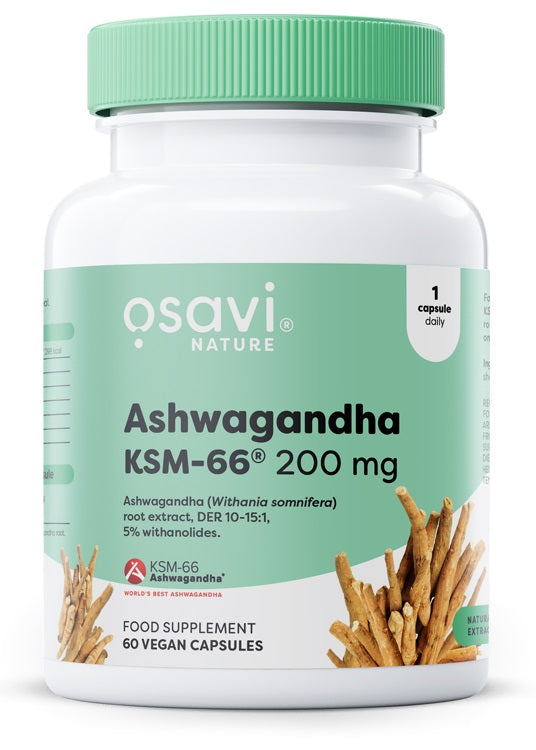 Ashwagandha KSM-66, 200mg - 60 vegan caps - Osavi | WestPharmacy.nl - Stress Support