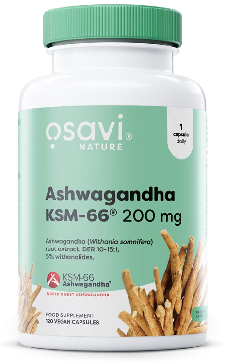 Ashwagandha KSM-66, 200mg - 120 vegan caps - Osavi | WestPharmacy.nl - Stress Support