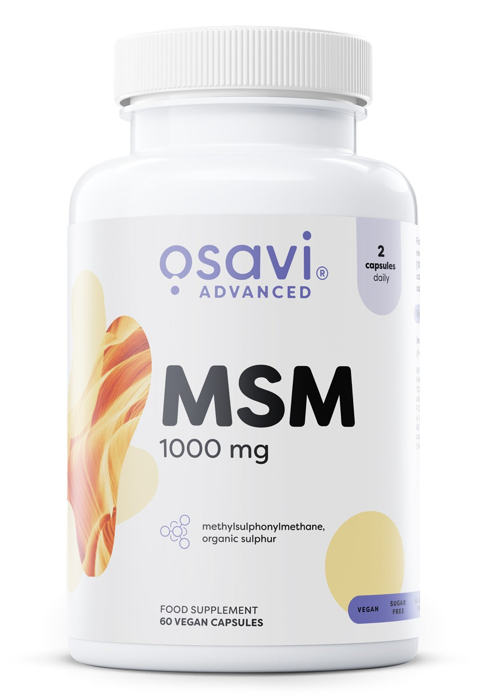 MSM, 1000mg - 60 vcaps - Osavi | Vaistine1.lt | WestPharmacy.eu