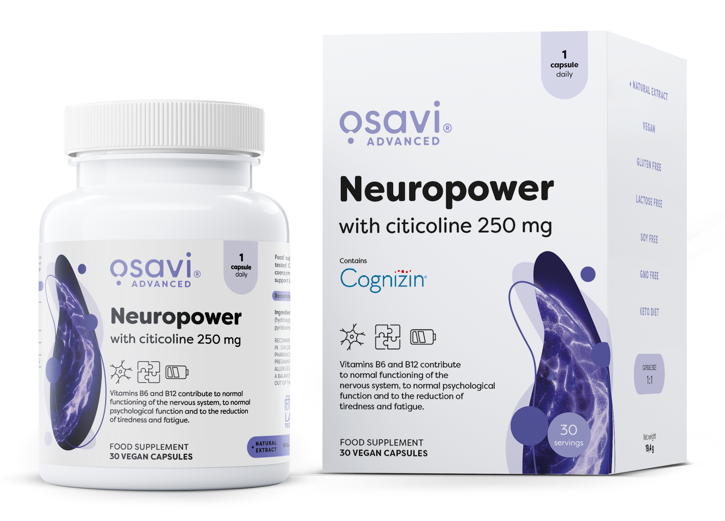 Neuropower with Citicoline, 250mg - 30 vegan caps - Osavi | WestPharmacy.nl - Nervous System Support