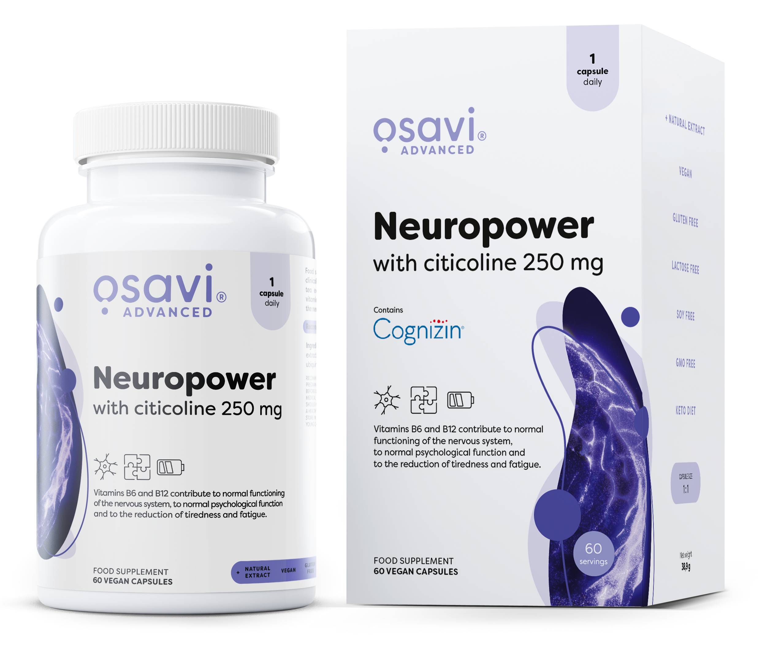 Neuropower with Citicoline, 250mg - 60 vegan caps - Osavi | WestPharmacy.nl - Nervous System Support
