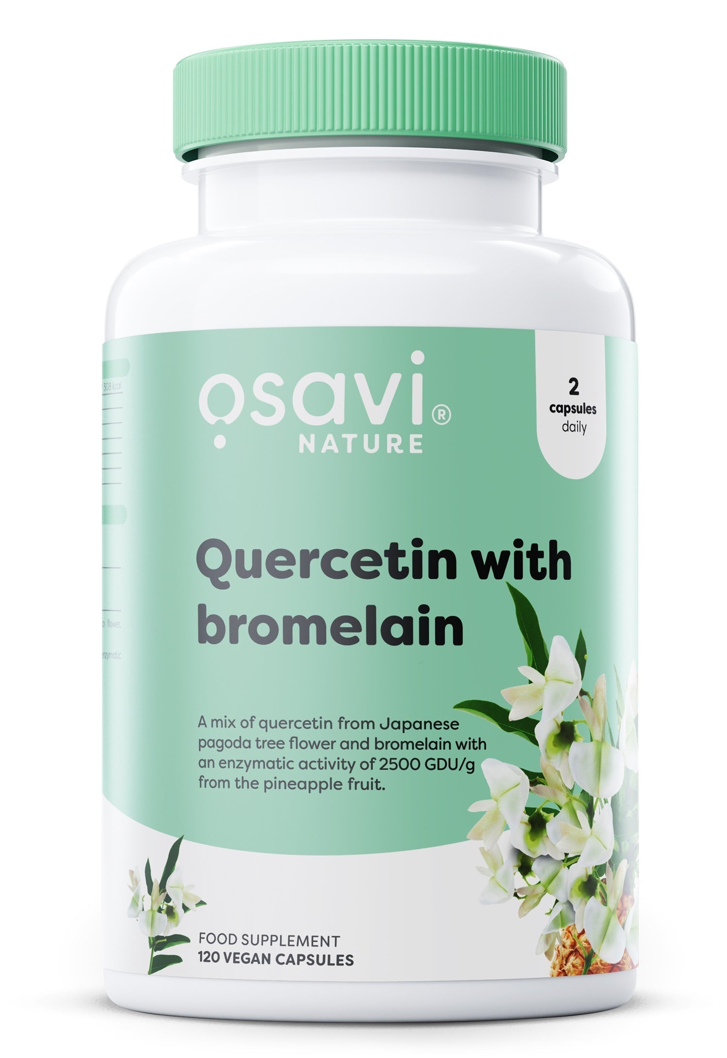 Quercetin with Bromelain - 120 vegan caps - Osavi | WestPharmacy.nl - Immune Support