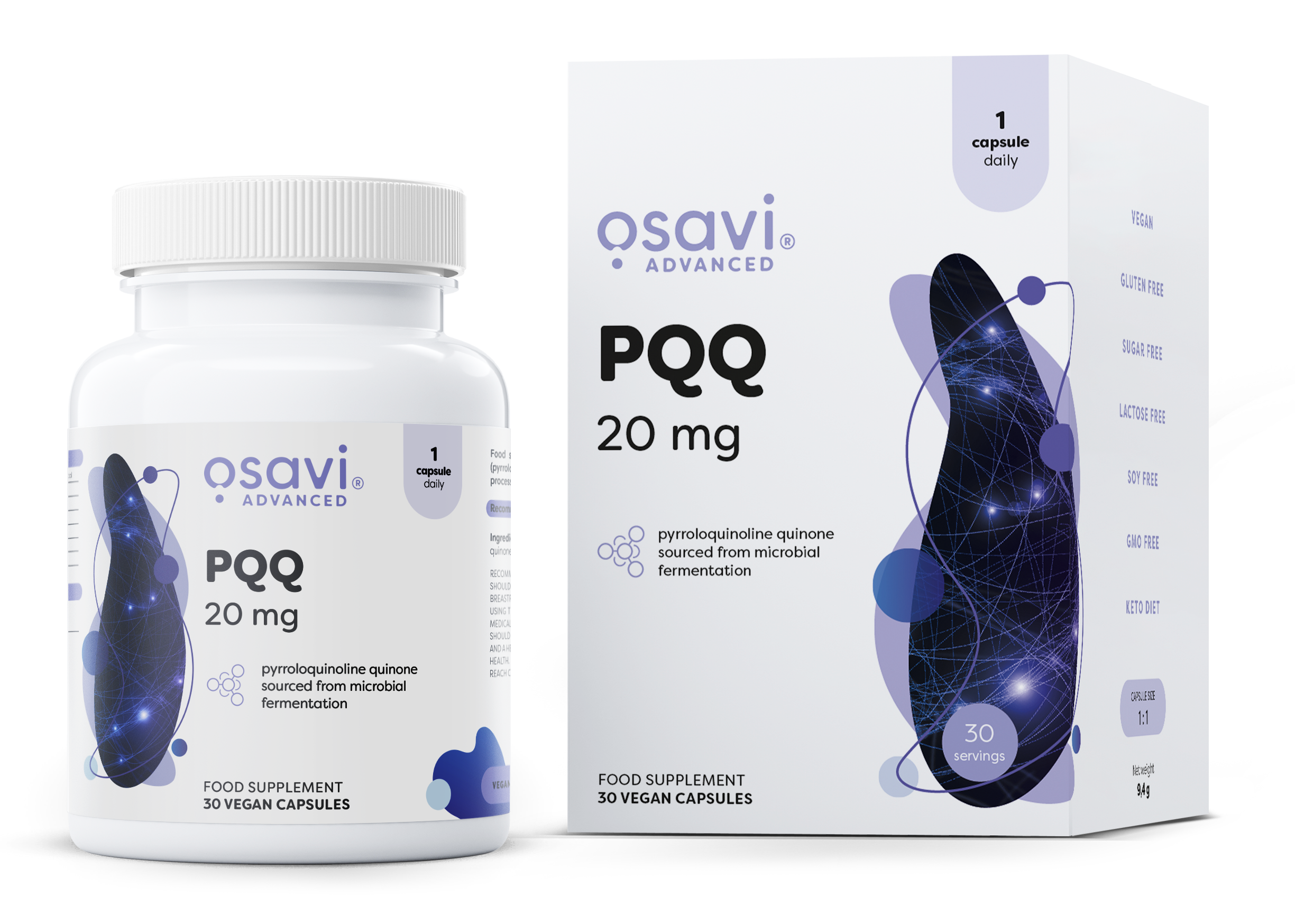 PQQ, 20mg - 30 vegan caps - Osavi | WestPharmacy.nl - Nervous System Support