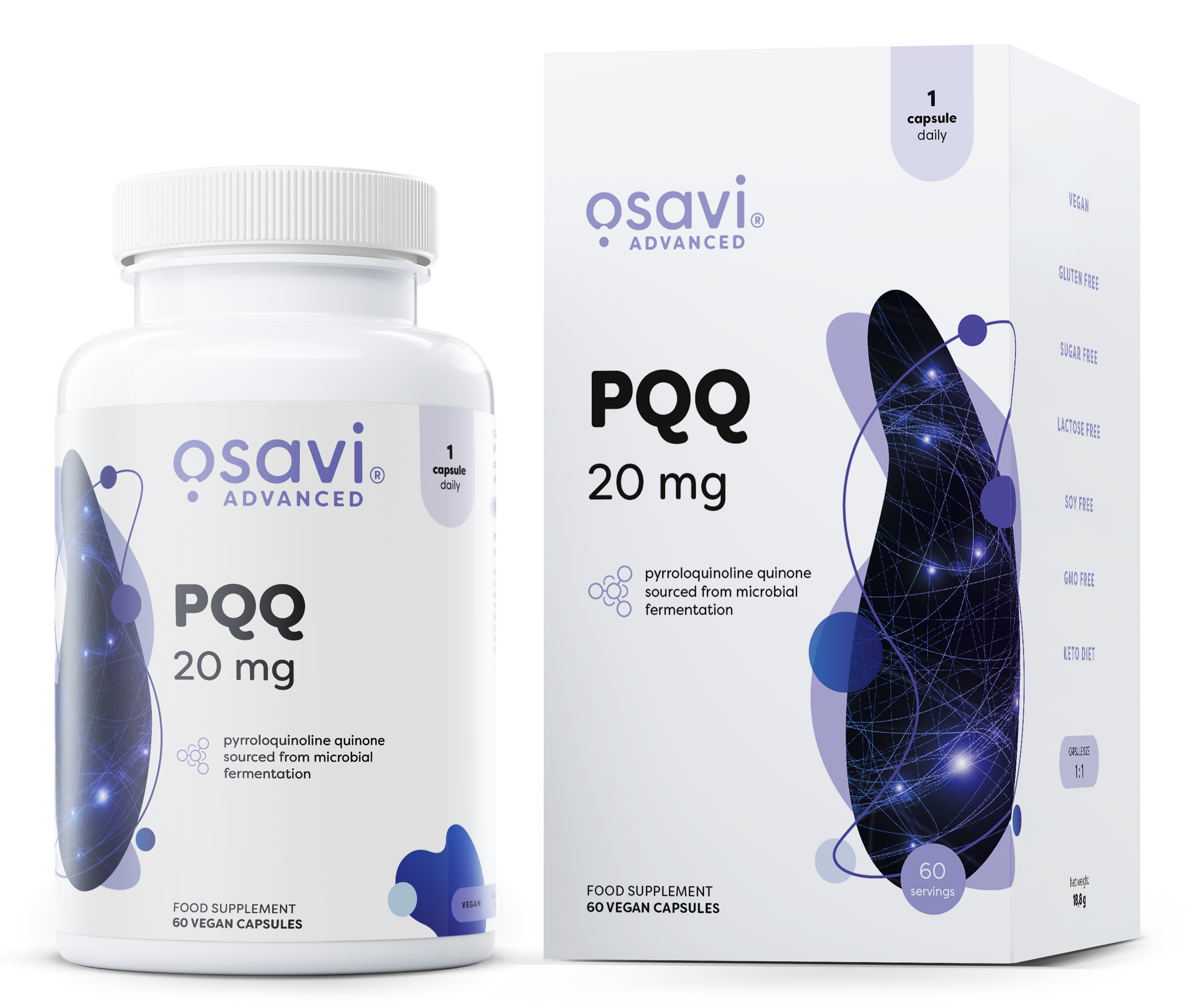 PQQ, 20mg - 60 vegan caps - Osavi | WestPharmacy.nl - Nervous System Support