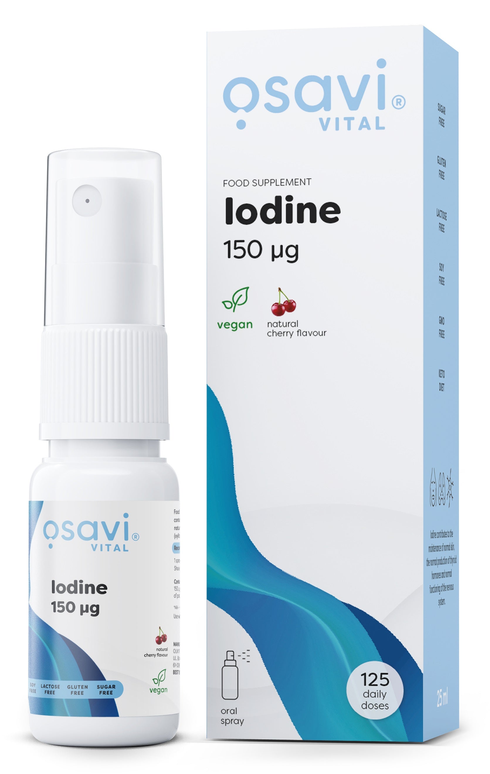 Iodine Oral Spray, 150mcg (Cherry) - 25 ml - Osavi | WestPharmacy.nl - Cognitive Support