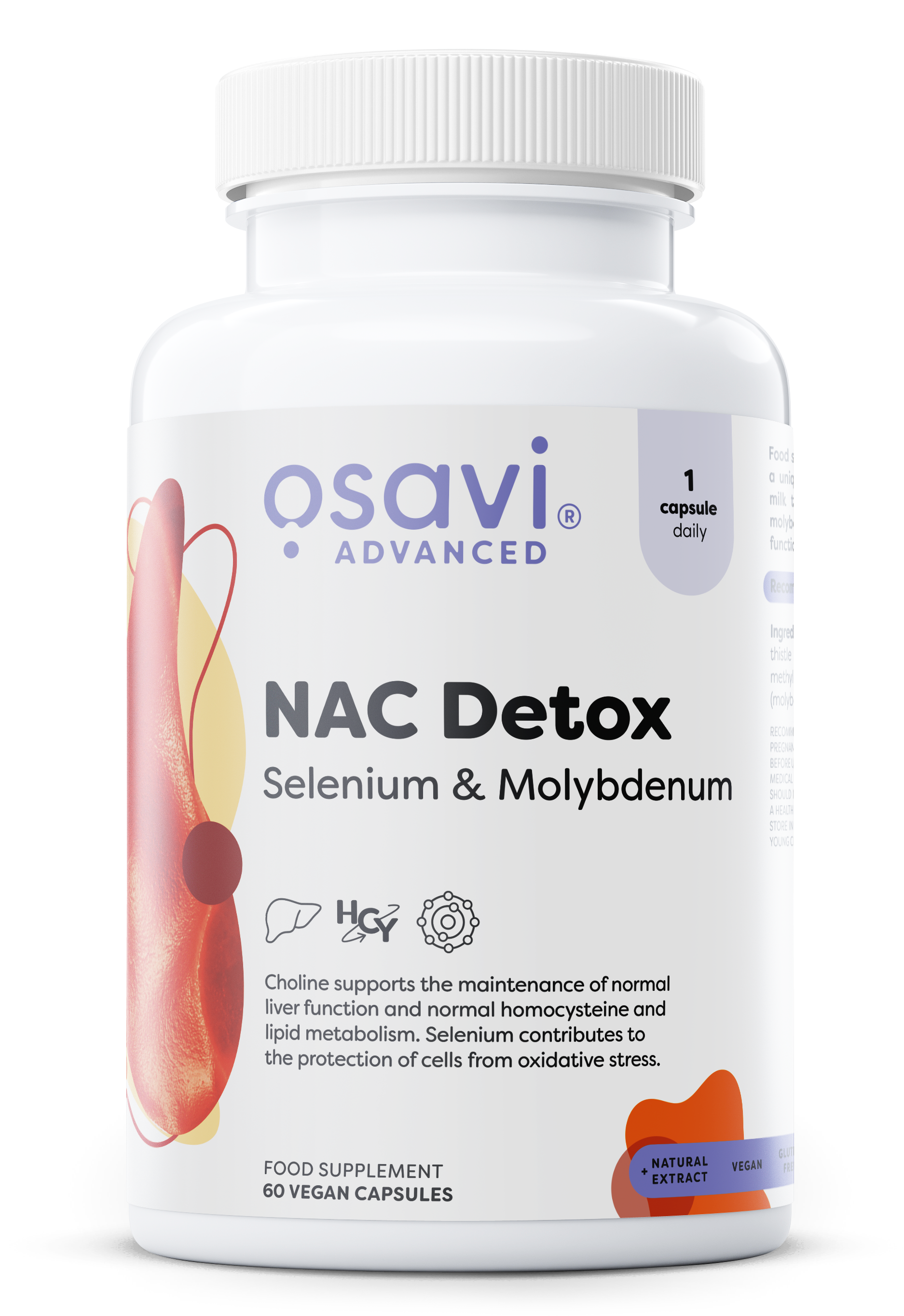 NAC Detox, Selenium & Molybdenum - 60 vegan caps - Osavi | WestPharmacy.nl - Detox