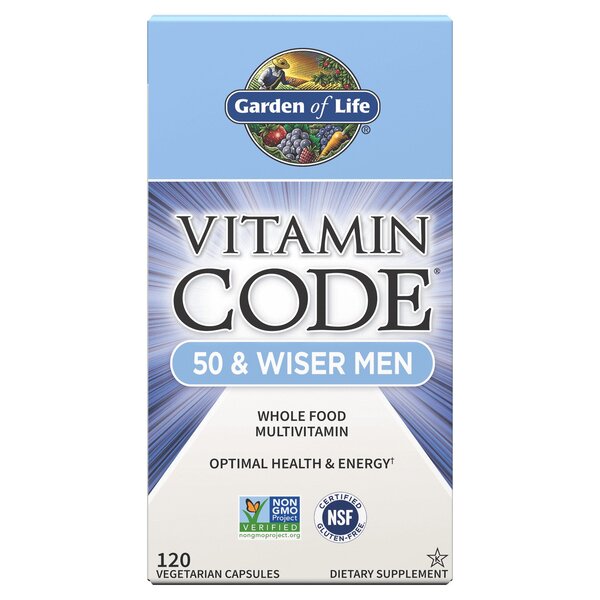 Vitamin Code 50 & Wiser Men - 120 vcaps - Garden of Life | WestPharmacy.nl - Vitamins