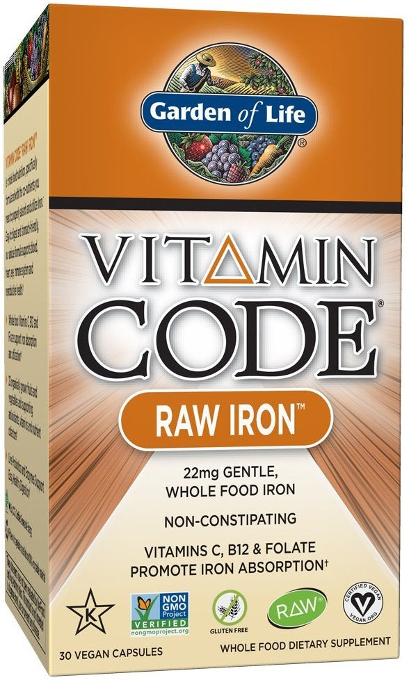 Vitamin Code Raw Iron - 30 vegan caps - Garden of Life | WestPharmacy.nl - Vitamins