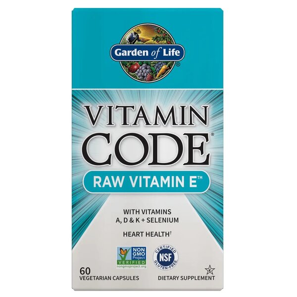 Vitamin Code Raw Vitamin E - 60 vcaps - Garden of Life | WestPharmacy.nl - Vitamins