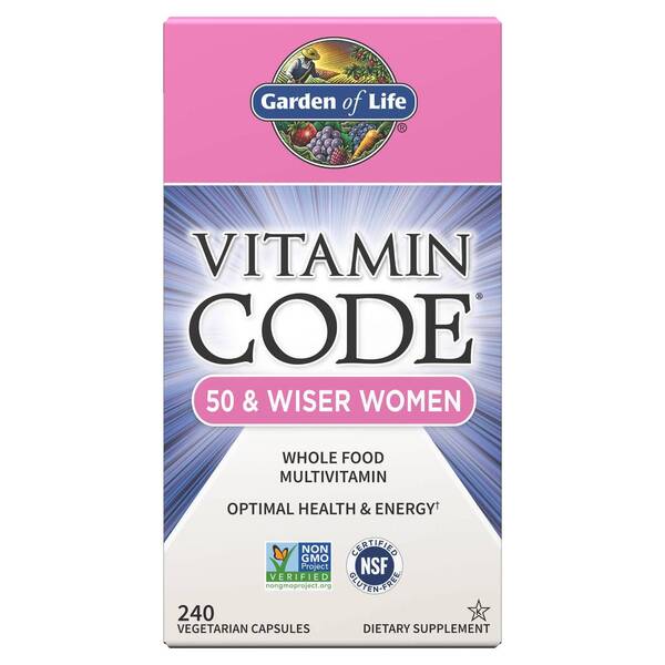 Vitamin Code 50 & Wiser Women - 240 vcaps - Garden of Life | WestPharmacy.nl - Vitamins