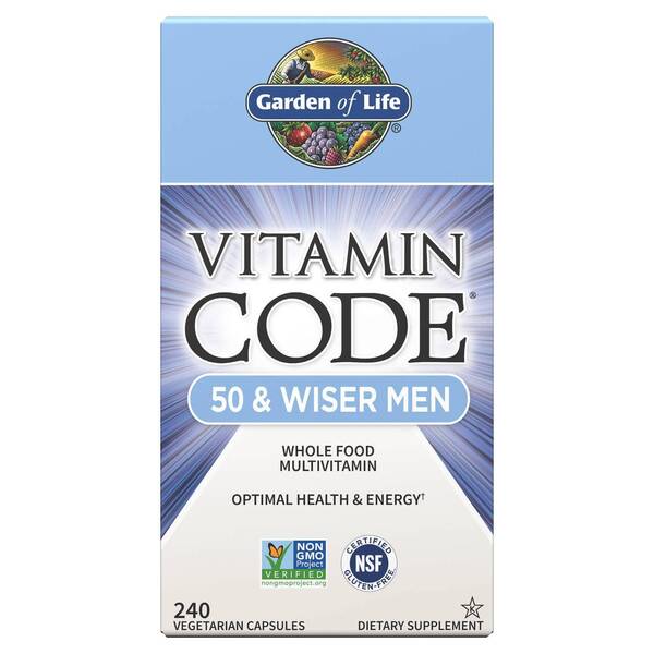 Vitamin Code 50 & Wiser Men - 240 vcaps - Garden of Life | WestPharmacy.nl - Vitamins