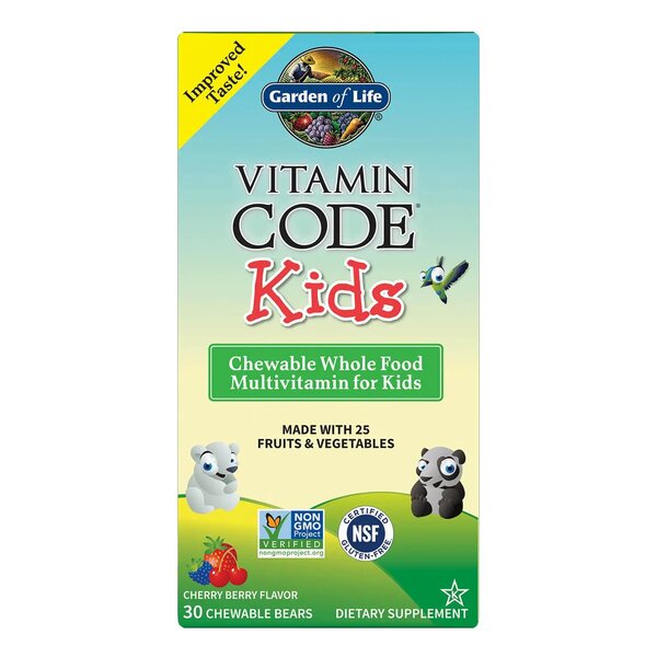 Vitamin Code Kids (Chewable Whole Food Multivitamin For Kids), Cherry Berry - 30 chewable bears - Garden of Life | WestPharmacy.nl - Vitamins