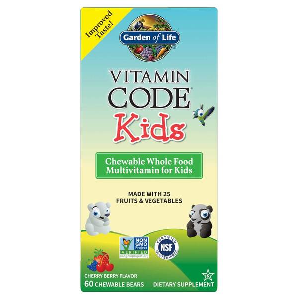 Vitamin Code Kids (Chewable Whole Food Multivitamin For Kids), Cherry Berry - 60 chewable bears - Garden of Life | WestPharmacy.nl - Vitamins
