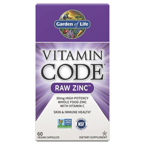 Vitamin Code Raw Zinc - 60 vegan caps - Garden of Life | Vaistine1.lt | WestPharmacy.eu