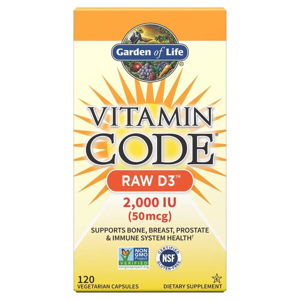 Vitamin Code Raw D3, 2000 IU - 120 vcaps - Garden of Life | WestPharmacy.nl - Vitamins