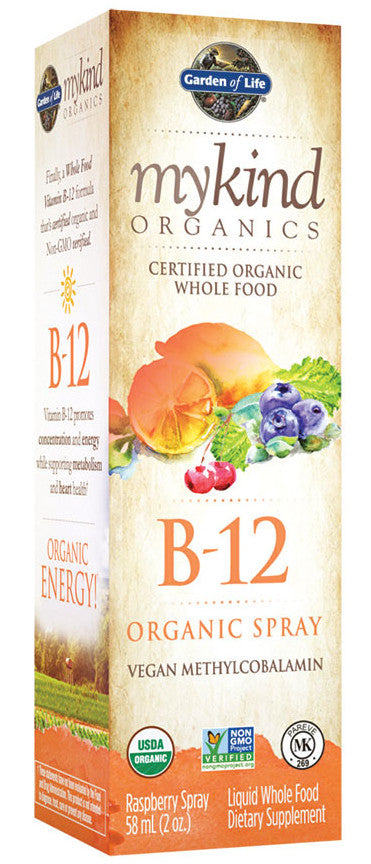 Mykind B-12 Spray, Raspberry - 58 ml - Garden of Life | WestPharmacy.nl - Vitamins