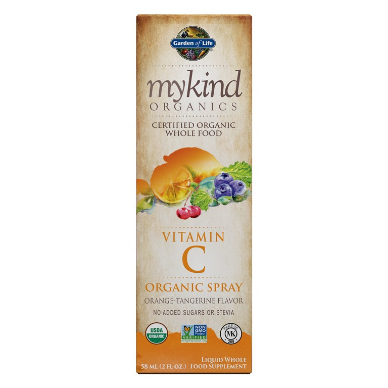 Mykind Vitamin C Spray, Orange-Tangerine - 58 ml - Garden of Life | WestPharmacy.nl - Vitamins