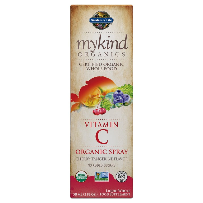 Mykind Vitamin C Spray, Cherry-Tangerine - 58 ml - Garden of Life | WestPharmacy.nl - Vitamins