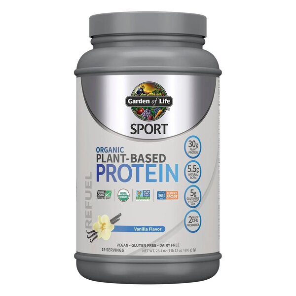 Sport Plant-Based Protein, Vanilla - 806g - Garden of Life | WestPharmacy.nl - Protein