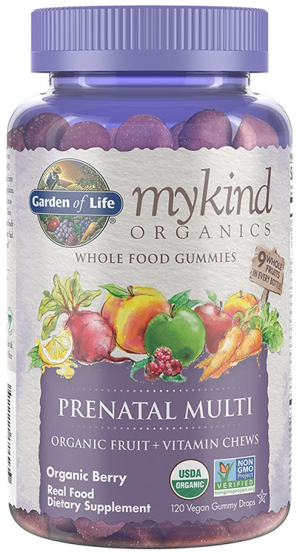 Mykind Prenatal Multi Gummies, Berry - 120 vegan gummy drops - Garden of Life | WestPharmacy.nl - Vitamins