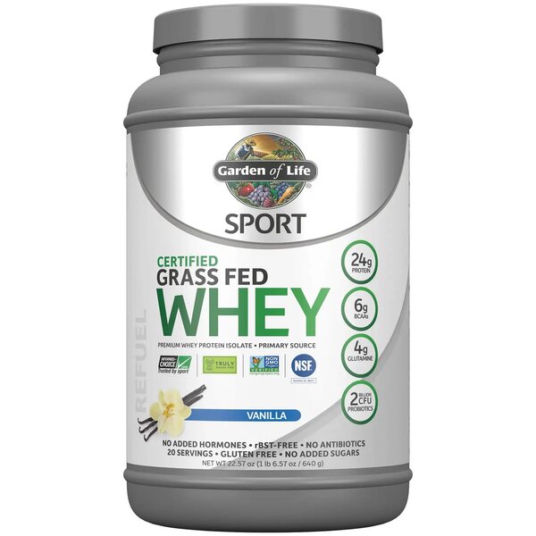 Sport Certified Grass Fed Whey Protein, Vanilla - 640g - Garden of Life | WestPharmacy.nl - Protein