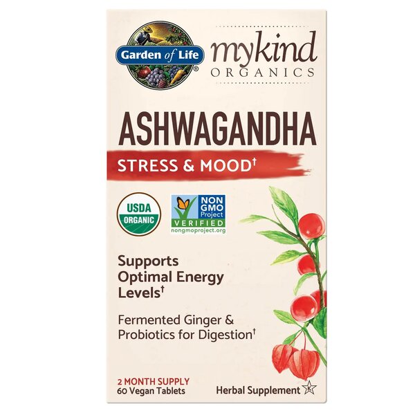 Mykind Ashwagandha - 60 vegan tablets - Garden of Life | WestPharmacy.nl - Stress Support