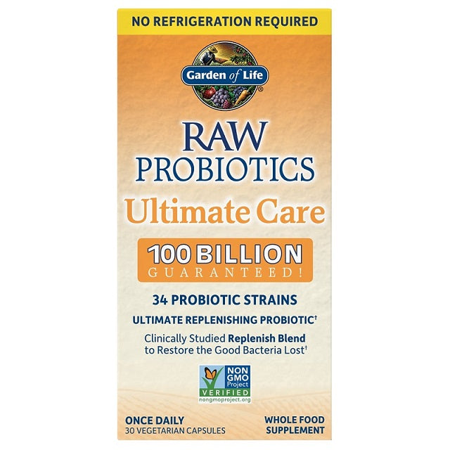 Raw Probiotics Ultimate Care - 30 vcaps - Garden of Life | WestPharmacy.nl - Probiotics