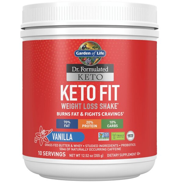 Dr. Formulated Keto Fit, Vanilla - 355g - Garden of Life | WestPharmacy.nl - Weight Management